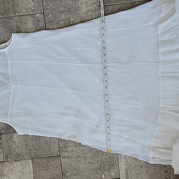 Leifsdottir Anthropologie Cotton White High-Low Midi Dress Sz XS - Picture 13 of 14
